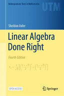 LINEAR ALGEBRA DONE RIGHT